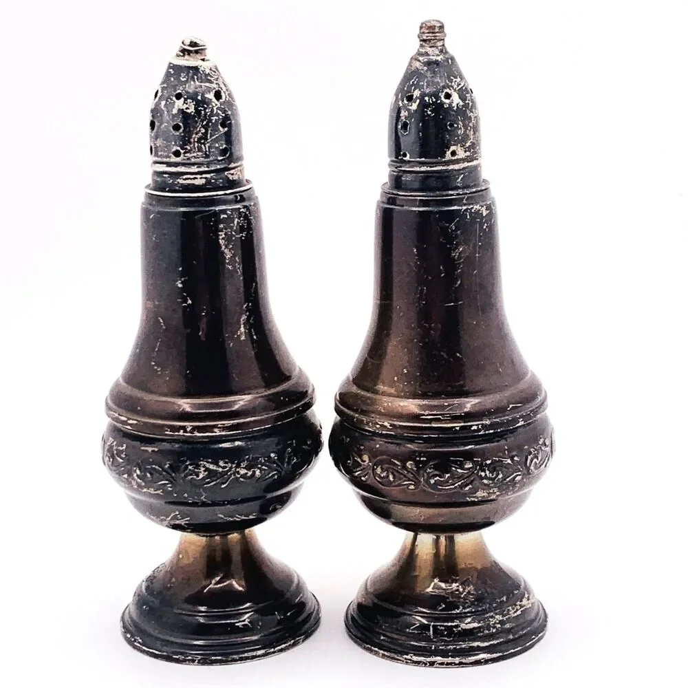 Vintage Lord Silver Sterling Silver Weighted Salt & Pepper Shaker Set 5 1/8